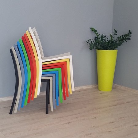 Krzesło nowoczesne stylowe ogrodowe do salonu biura poczekalni ogrodu białe 310