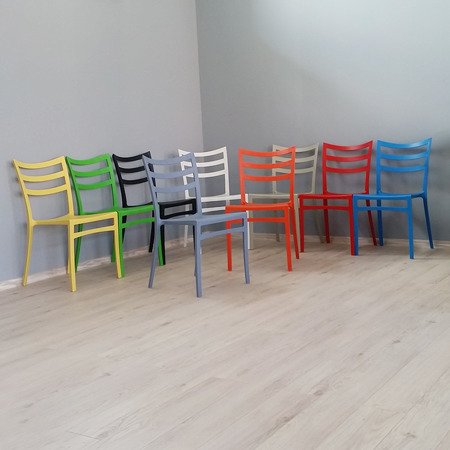 Krzesło nowoczesne stylowe ogrodowe do salonu biura poczekalni ogrodu żółte 310