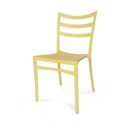 Krzesło nowoczesne stylowe ogrodowe do salonu biura poczekalni ogrodu żółte 310