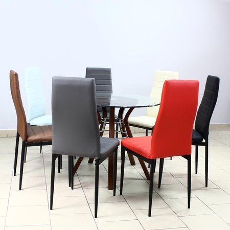 Krzesło nowoczesne ze skóry ekologicznej na metalowych szarych nogach do salonu kuchni szare 704B TK