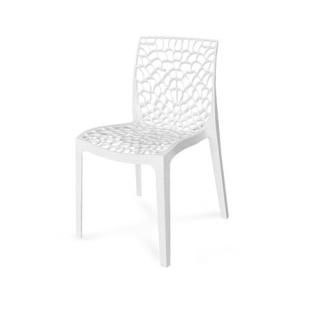 Krzesło ogrodowe nowoczesne stylowe do ogrodu na taras balkon białe 261