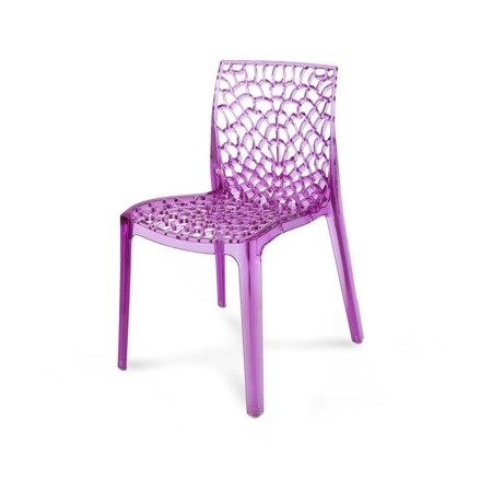 Krzesło ogrodowe nowoczesne stylowe do ogrodu na taras balkon fioletowe 261