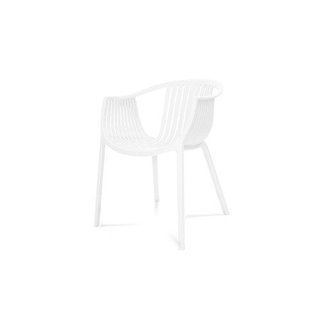 Krzesło ogrodowe nowoczesne stylowe do ogrodu na taras białe 258