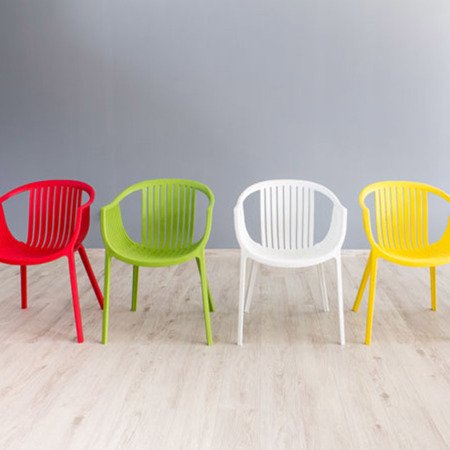 Krzesło ogrodowe nowoczesne stylowe do ogrodu na taras białe 258