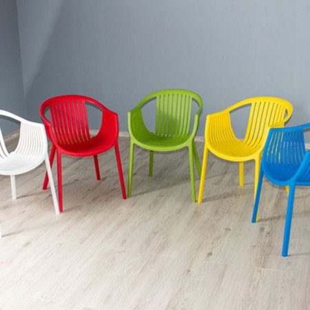 Krzesło ogrodowe nowoczesne stylowe do ogrodu na taras żółte 258