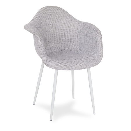 Krzesło patchwork na metalowych białych nogach do salonu MILANO YC-22-AB YE