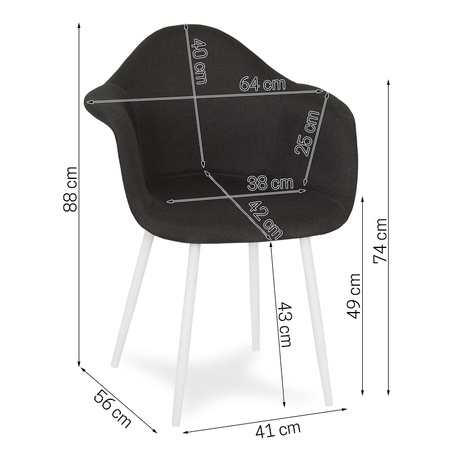 Krzesło patchwork na metalowych białych nogach do salonu MILANO YC-24-AB YE