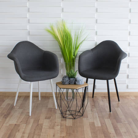 Krzesło patchwork na metalowych białych nogach do salonu MILANO YC-24-AB YE