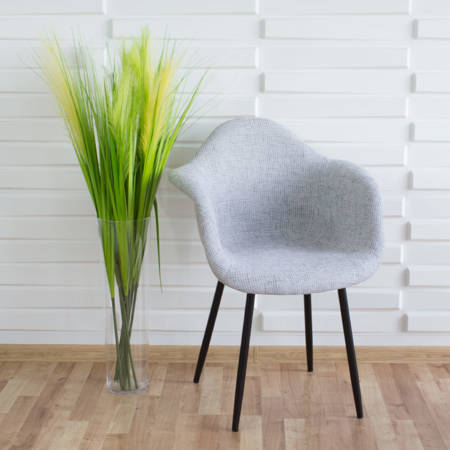 Krzesło patchwork na metalowych czarnych nogach do salonu MILANO YC-22-AB YE