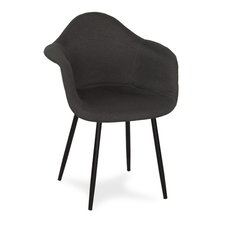 Krzesło patchwork na metalowych czarnych nogach do salonu MILANO YC-24-AB YE