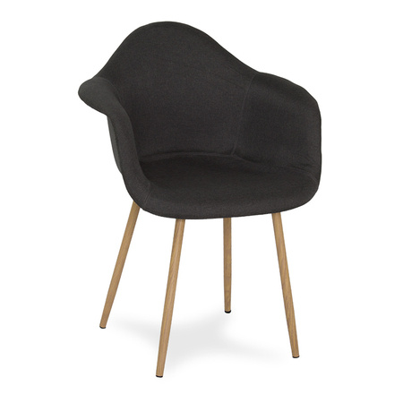 Krzesło patchwork na metalowych imitujących drewno nogach do salonu MILANO YC-24-AB YE