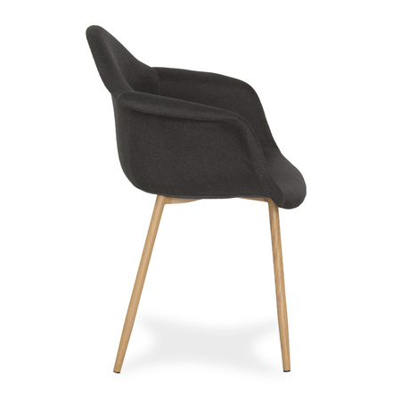 Krzesło patchwork na metalowych imitujących drewno nogach do salonu MILANO YC-24-AB YE