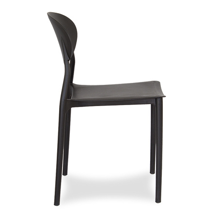 Krzesło polipropylenowe FLEX do salonu na balkon czarne 249B