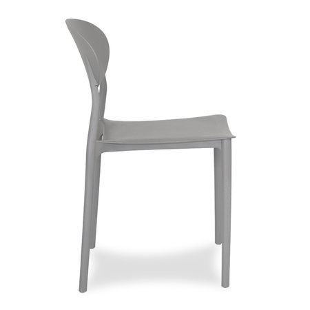 Krzesło polipropylenowe FLEX do salonu na balkon szare 249G
