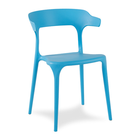 Krzesło polipropylenowe do ogrodu i salonu niebieskie 238BL