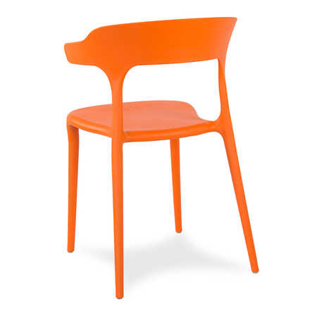 Krzesło polipropylenowe do ogrodu i salonu pomarańczowe 238O