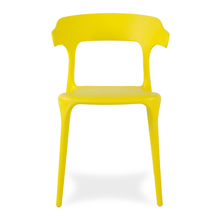 Krzesło polipropylenowe do ogrodu i salonu żółte 238Y