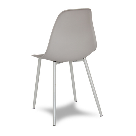 Krzesło skandynawskie nowoczesne na metalowych szarych nogach stylowe szare YA-05 / YE-A05