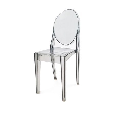 Krzesło z oparciem nowoczesne stylowe victoria ghost do salonu 209A dymione