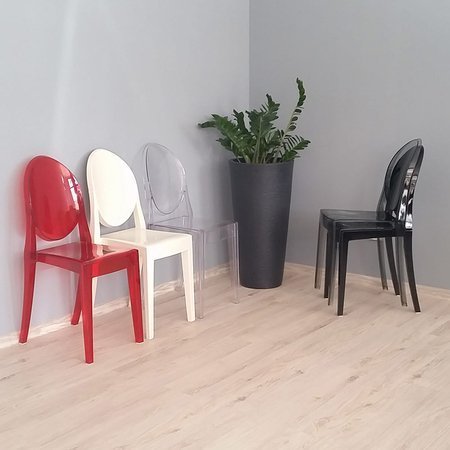 Krzesło z oparciem nowoczesne stylowe victoria ghost do salonu 209A dymione