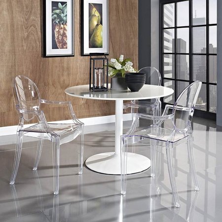 Krzesło z oparciem podłokietnikami nowoczesne stylowe ghost louis 209 czarne