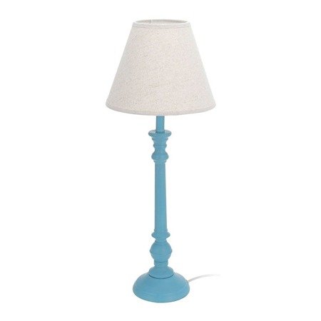 Lampa klasyczna nocna abażur stołowa turkusowa stojąca do sypialni KO-C46215060B