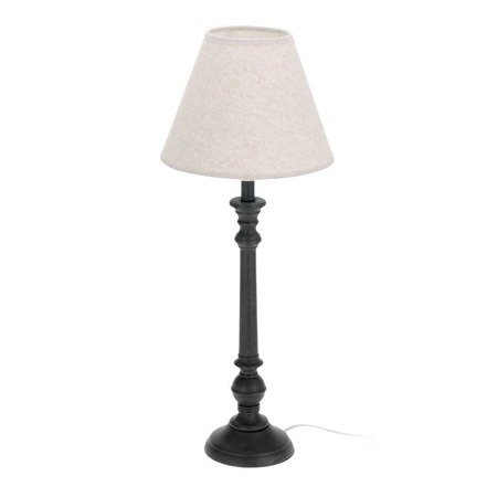 Lampa klasyczna nocna z abażurem stołowa czarna stojąca do sypialni C45060A