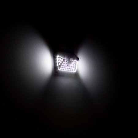 Lampa solarna LED kinkiet ścienny z czujnikiem ruchu i zmierzchu wodoodporna czarna UC19101406