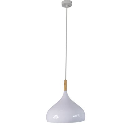 Lampa wisząca sufitowa zwis aluminiowa żyrandol retro biała LD015W