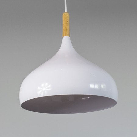 Lampa wisząca sufitowa zwis aluminiowa żyrandol retro biała LD015W