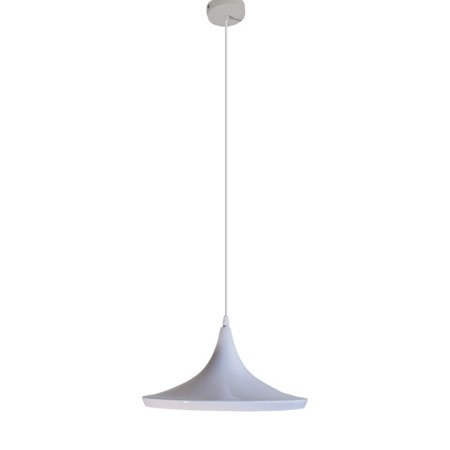 Lampa wisząca sufitowa zwis aluminiowa żyrandol retro biała LD019W