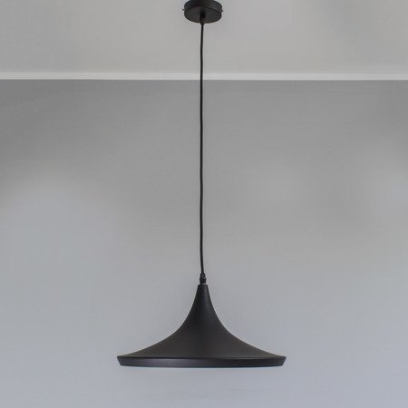 Lampa wisząca sufitowa zwis aluminiowa żyrandol retro czarna LD019B