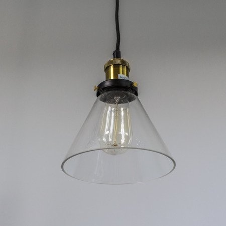 Lampa wisząca sufitowa zwis szklana żyrandol retro transparentna BL017