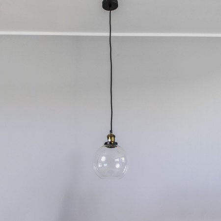 Lampa wisząca sufitowa zwis szklana żyrandol retro transparentna BL021