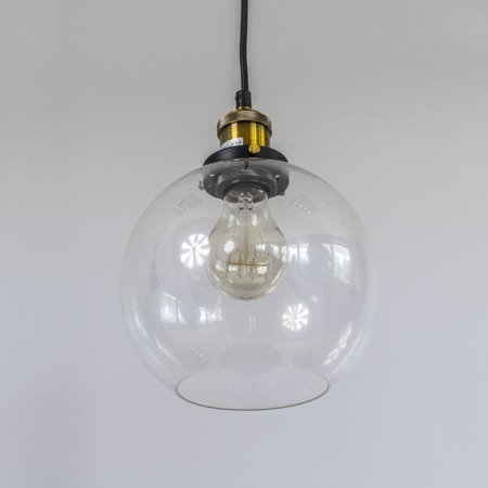 Lampa wisząca sufitowa zwis szklana żyrandol retro transparentna BL021