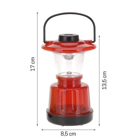 Latarenka kempingowa turystyczna latarka czerwona - CY0640D