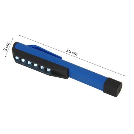 Latarka LED kieszonkowa turystyczna kempingowa niebieska - FC0010B