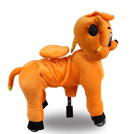 Lis na kółkach mechaniczny Pony Funny Cycle dla dziecka UC02001-01G pomarańczowy