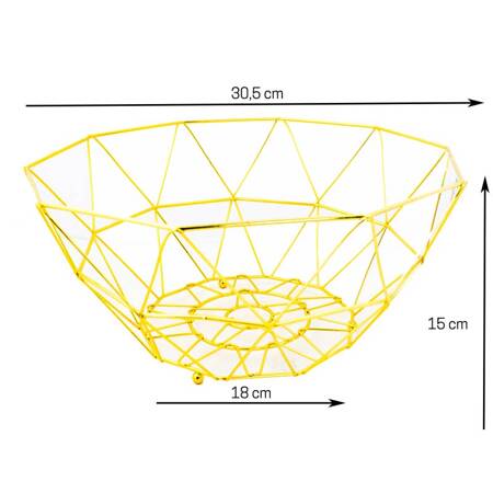 Misa na owoce H23631 ozdobny złoty koszyk