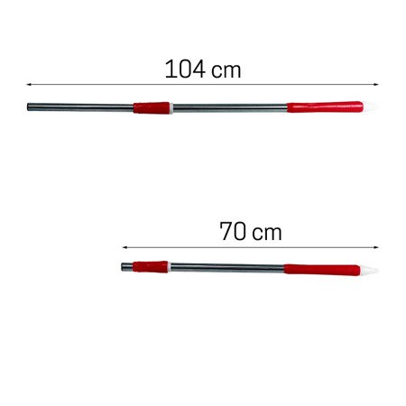 Mop obrotowy z mikrofibry rotacyjny odwirowujący kpl. czerwony DFS007-2