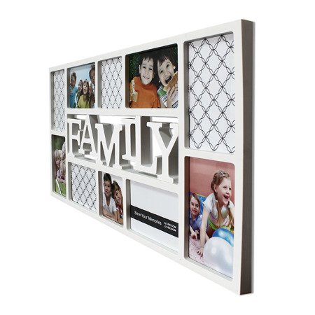 Multi ramka na zdjęcia 10 zdjęć 10x15 FAMILY biała - UC82321