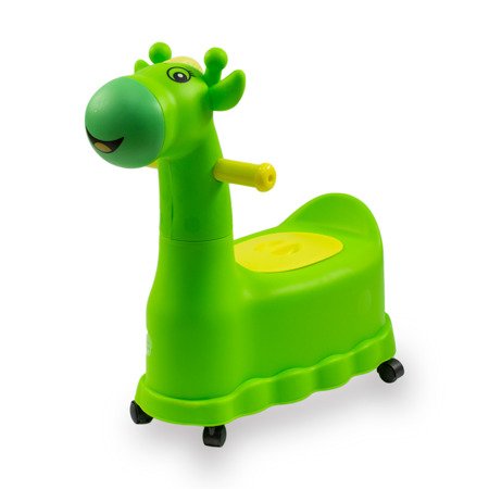 Nocnik na kółkach dla dzieci jeżdżący zabawka nocniczek żyrafa zielony UC82202-1