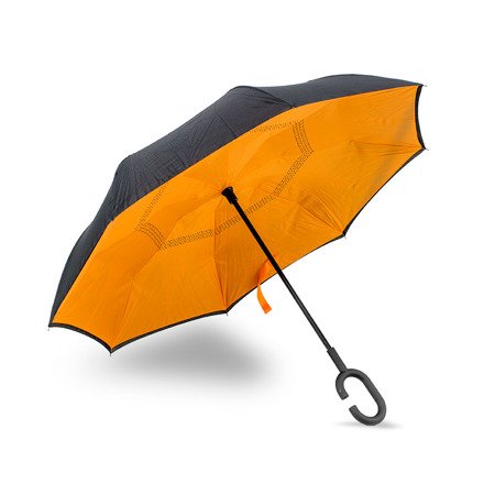 Parasol otwierany odwrotnie, parasolka odwrócona pomarańczowa - UC824016O