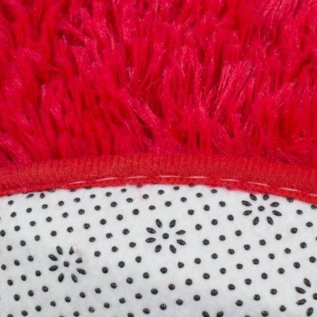 Pluszowa nakładka na krzesło futrzak poduszka włochata czerwona UC62906