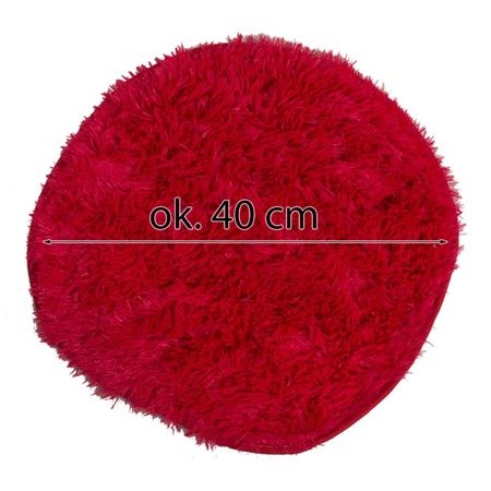Pluszowa nakładka na krzesło futrzak poduszka włochata czerwona UC62906
