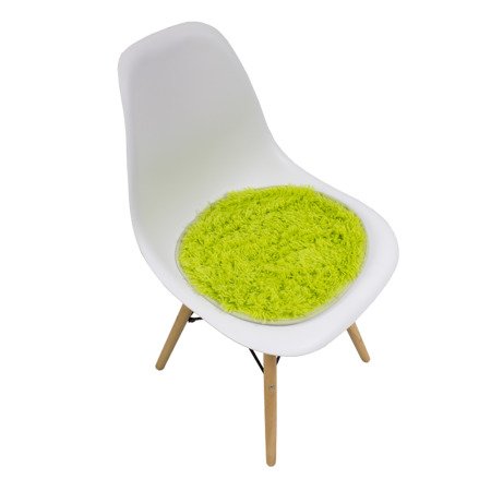 Pluszowa nakładka na krzesło futrzak poduszka włochata zielona UC62901