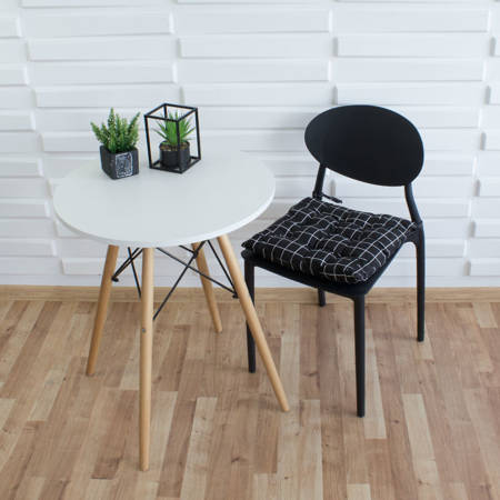 Poduszka na krzesło ogrodowe fotel miękka czarno biała UC20226B