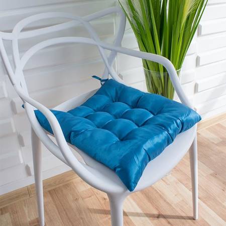 Poduszka na krzesło ogrodowe fotel miękka niebieska UC20110LB