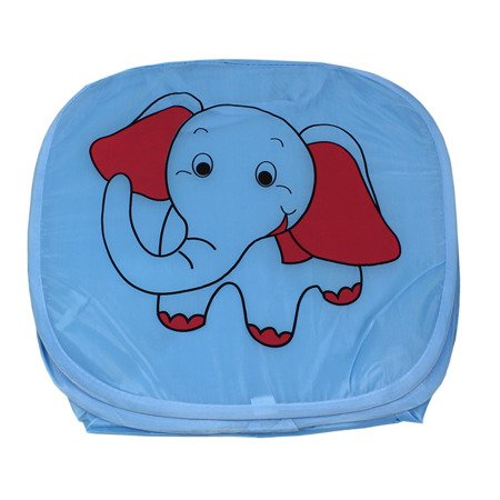 Pojemnik do przechowywania zabawek, prania, kosz tekstylny niebieski M-26-01 słoń