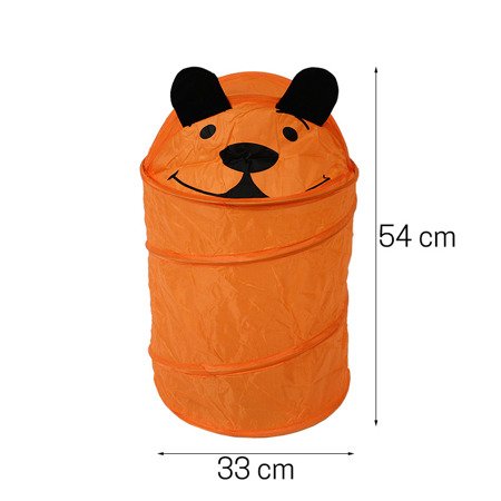 Pojemnik do przechowywania zabawek, prania, kosz tekstylny pomarańczowy M-25-02 miś